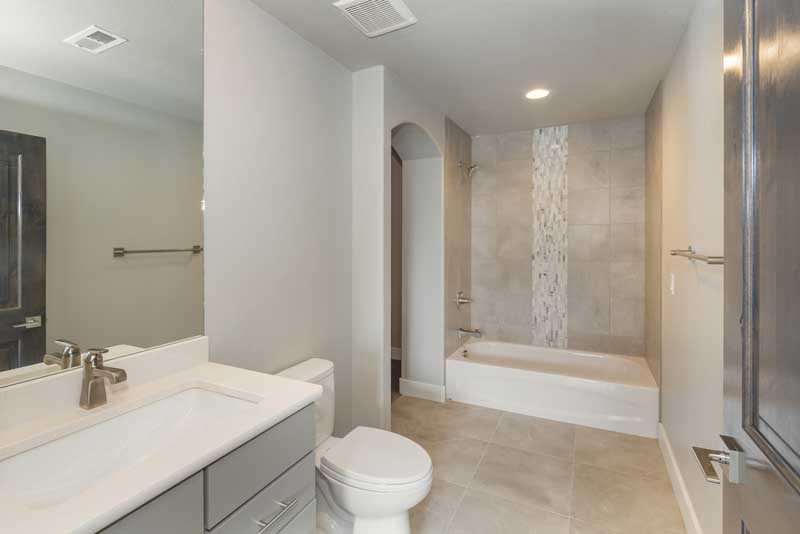 White residential bathroom
